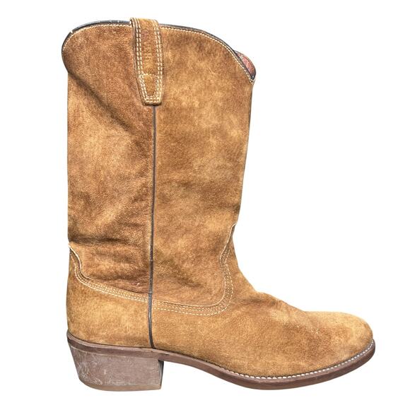 Vintage 1978 Wolverine Roughout Suede Cowboy Boots Men\'s 10.5 D main image 6